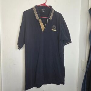 Navy Pier Collection Vantage Mens Polo Shirt Blue Chicago Embroidered Cotton L